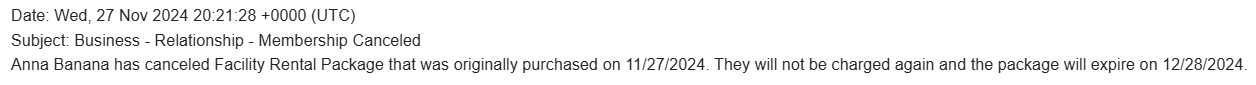 Allow your Clients to Cancel their Auto-Renewing Package/Membership — screenshot 22