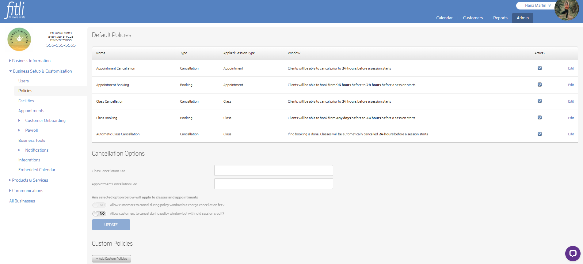 What Options are there to Handle Late Cancellations? — screenshot 3