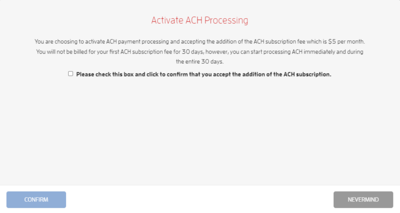 ACH Payments Activation - Accept Bank Payments — screenshot 5