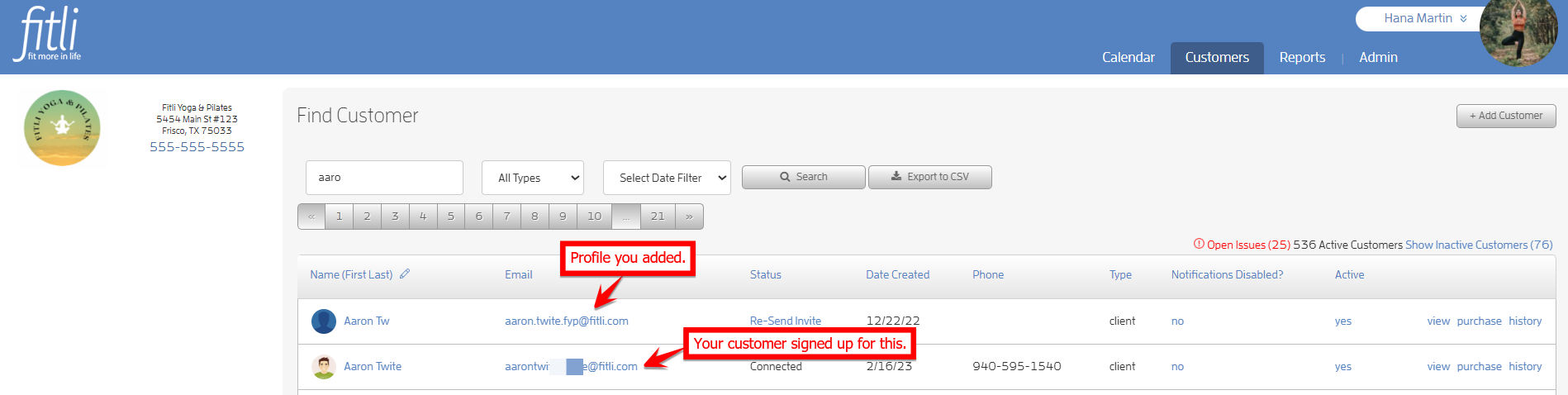 How to merge your customers' profiles — screenshot 1