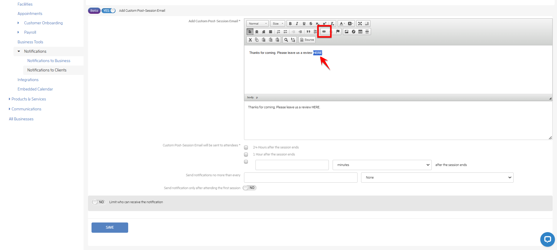 How to Add a Custom Post-Session Message? — screenshot 7