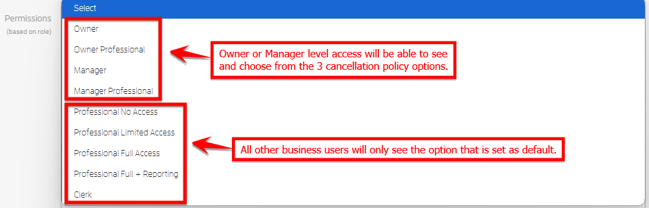 What Options are there to Handle Late Cancellations? — screenshot 10