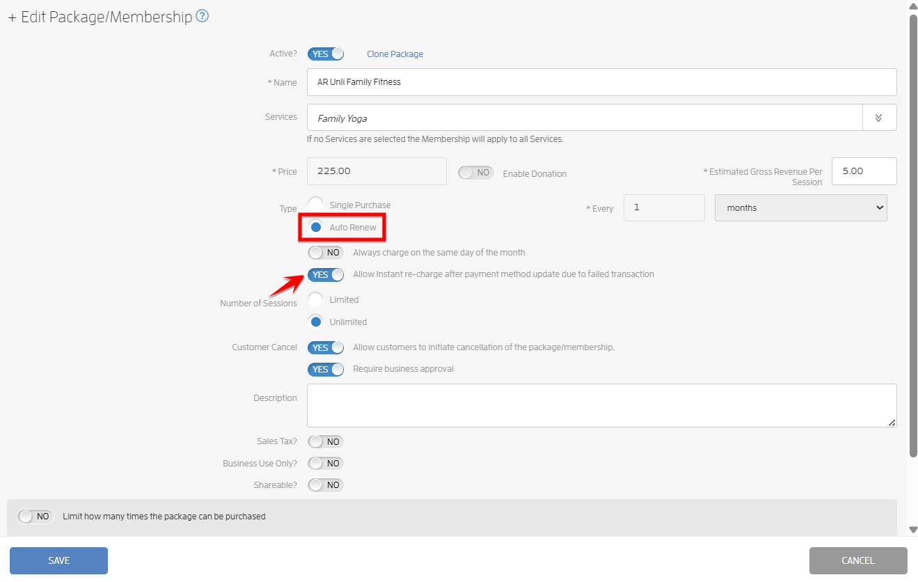 Allow Instant Re-charge After Payment Method Update Due to Failed Transaction — screenshot 5