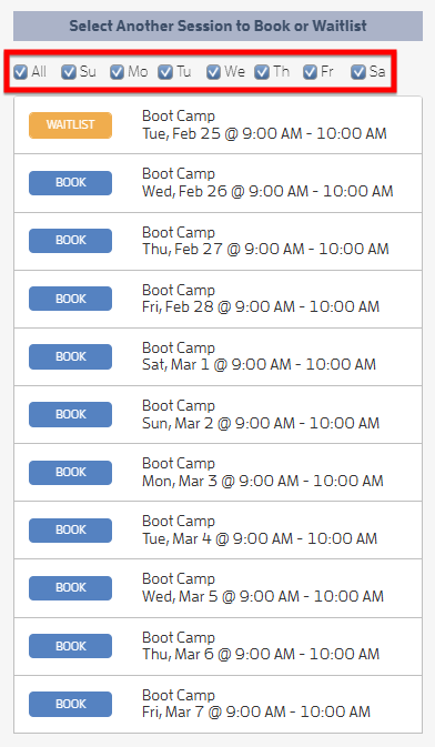Quick Booking for Classes — screenshot 3