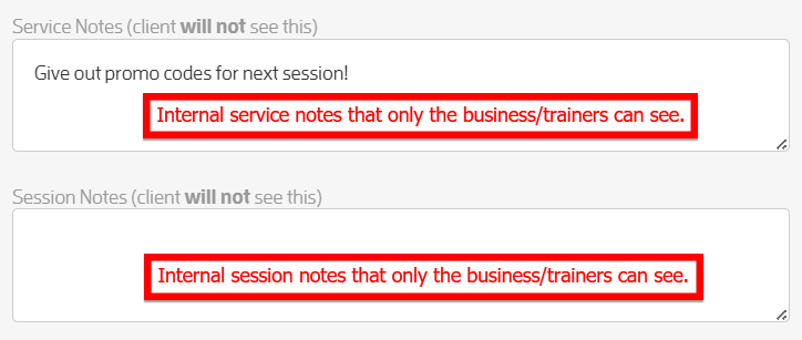 Session, Class or Appointment Profile: Things to know — screenshot 7