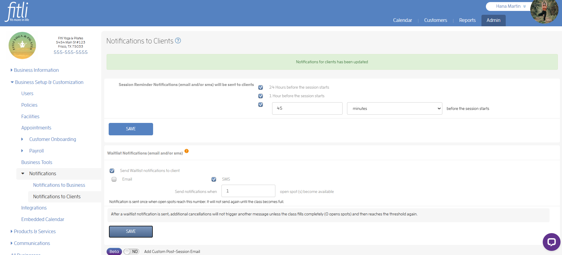 Managing Waitlist Client Notifications — screenshot 7