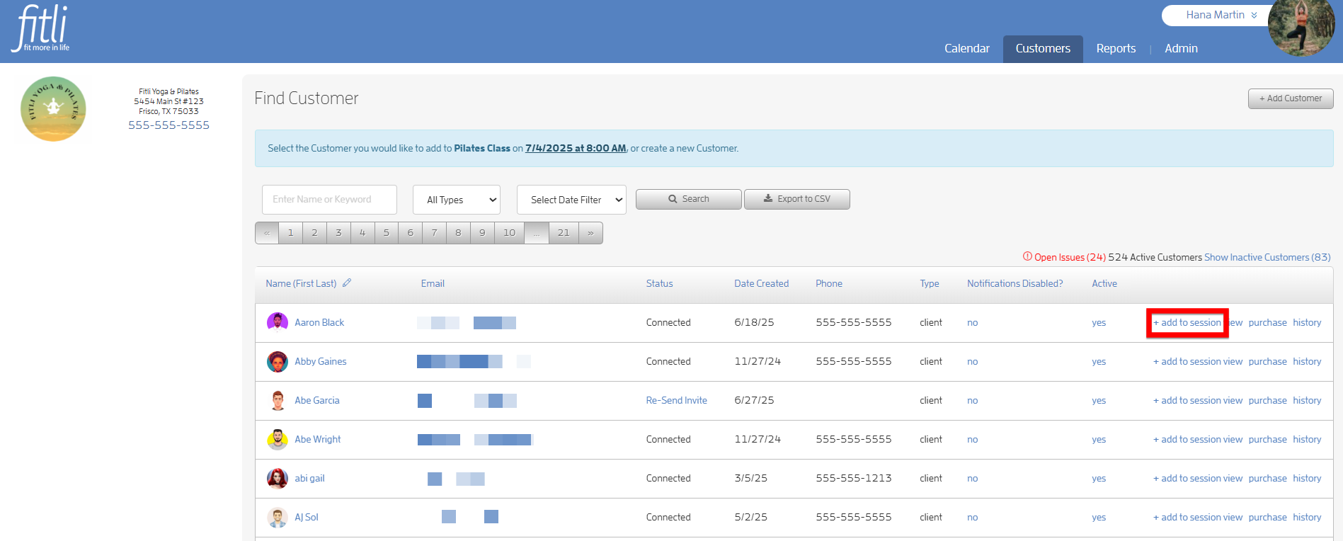 Step 6: Book a Customer Into a Class, Make a Purchase — screenshot 3
