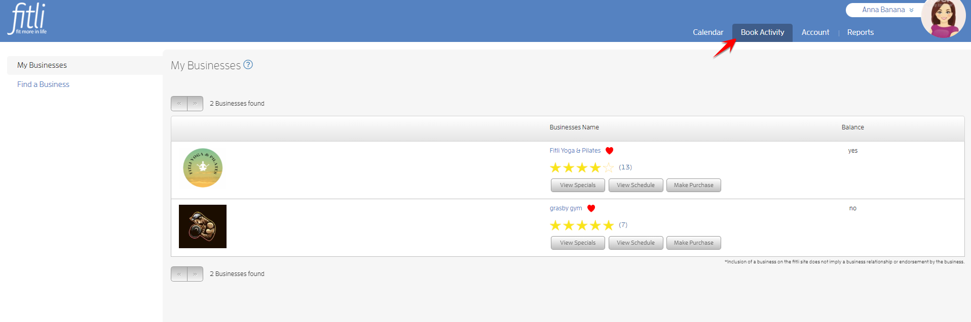 Can I Purchase Merchandise from a Business on Fitli? — screenshot 1