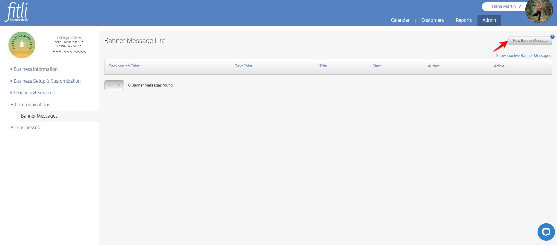 Create a Banner Message for your Clients — screenshot 3