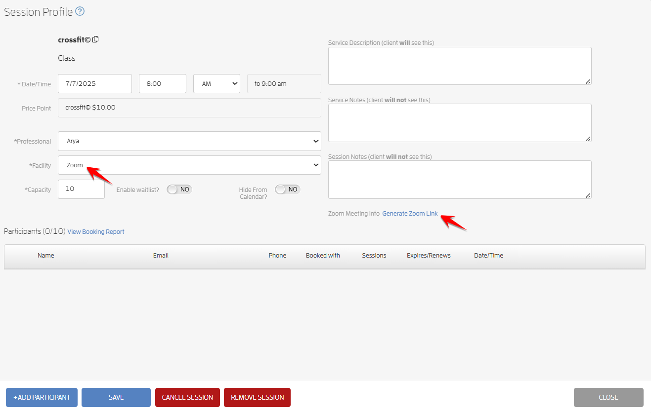 Zoom Integration for Online Classes and Appointments — screenshot 10
