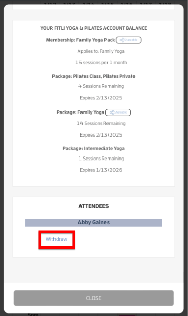 Mobile version: How do I cancel or unbook a class? — screenshot 6