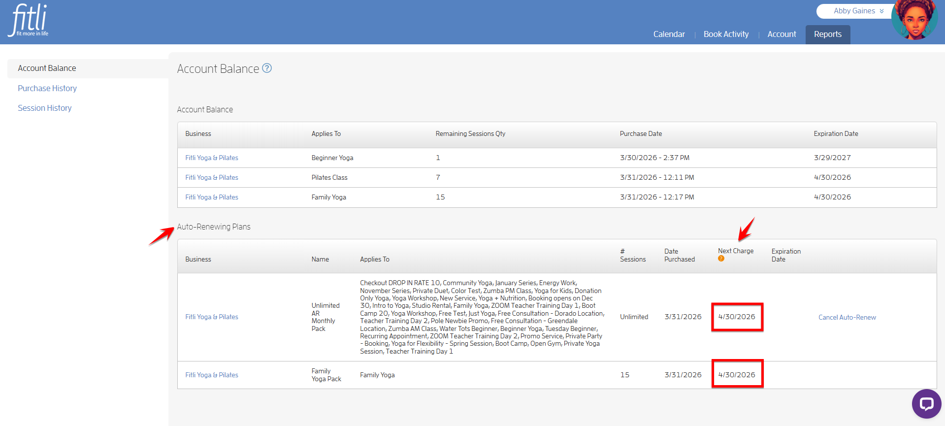 How can I check my Account Balance and/or my next Charge Date? — screenshot 4