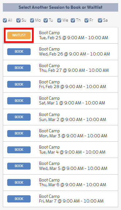 Quick Booking for Classes — screenshot 4