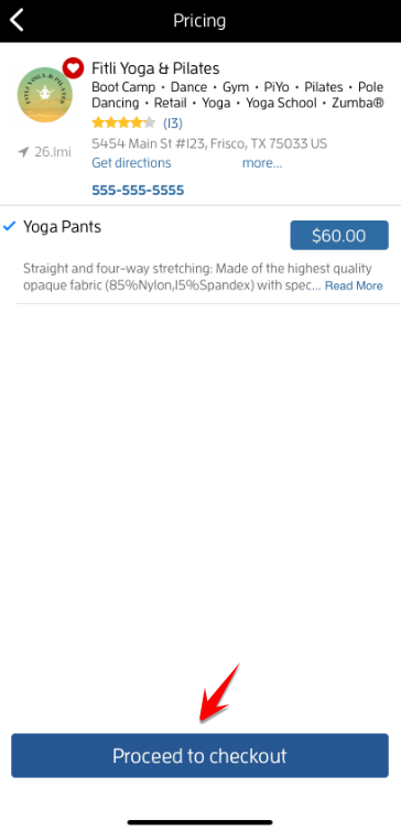 iOs App: Can I Purchase Merchandise from a Business on Fitli? — screenshot 4