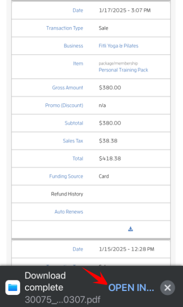 Mobile version: Can I get a receipt of my purchase? — screenshot 7