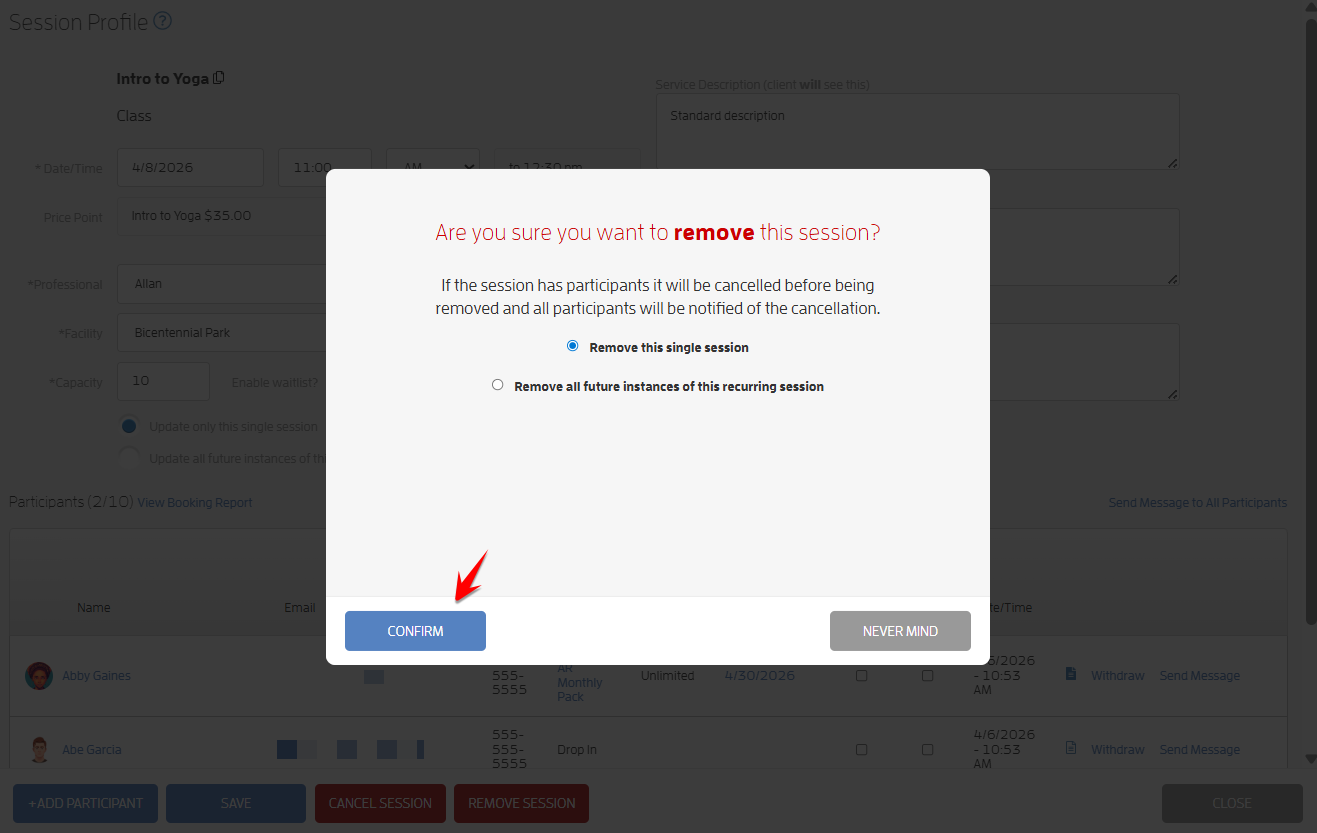 How to Cancel or Remove a class from your Calendar? — screenshot 10