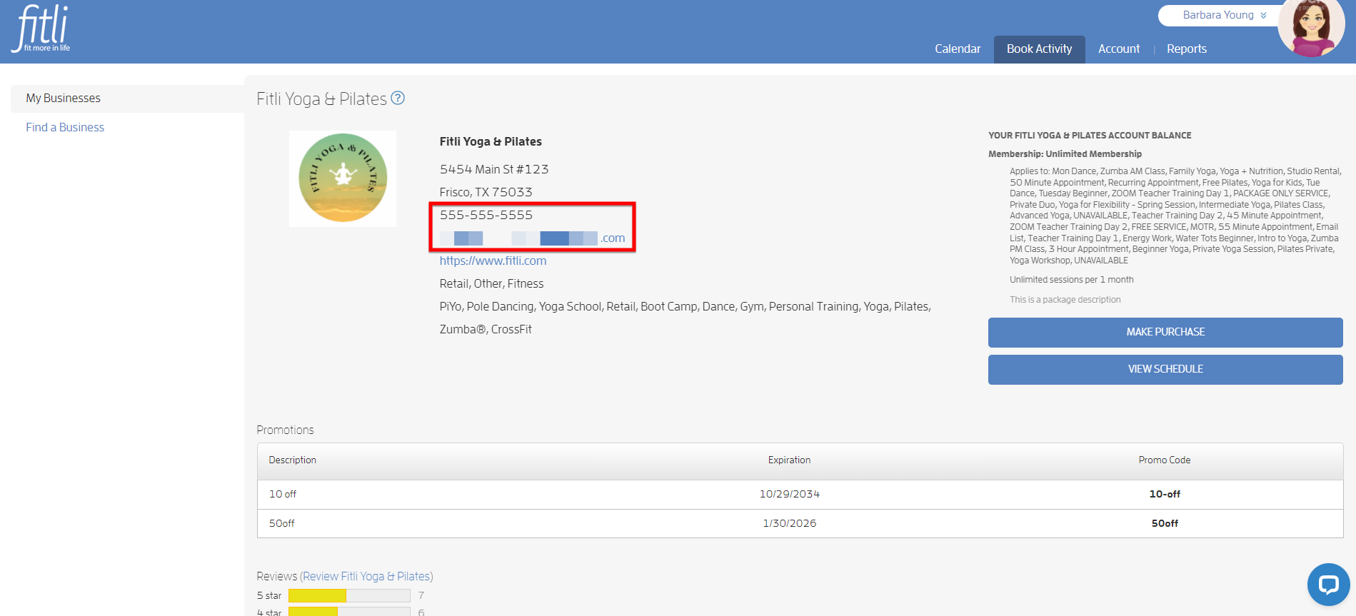 How to contact the business? — screenshot 2