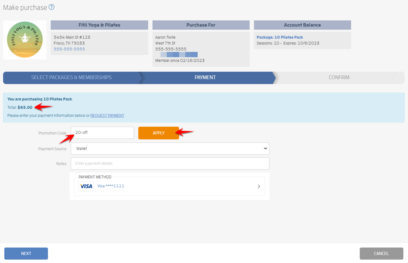 How to create a promotion or use promotion codes? — screenshot 3