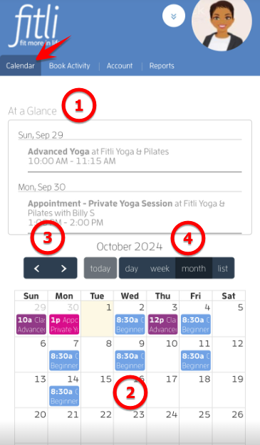 Mobile version: How to view your booked classes? — screenshot 1
