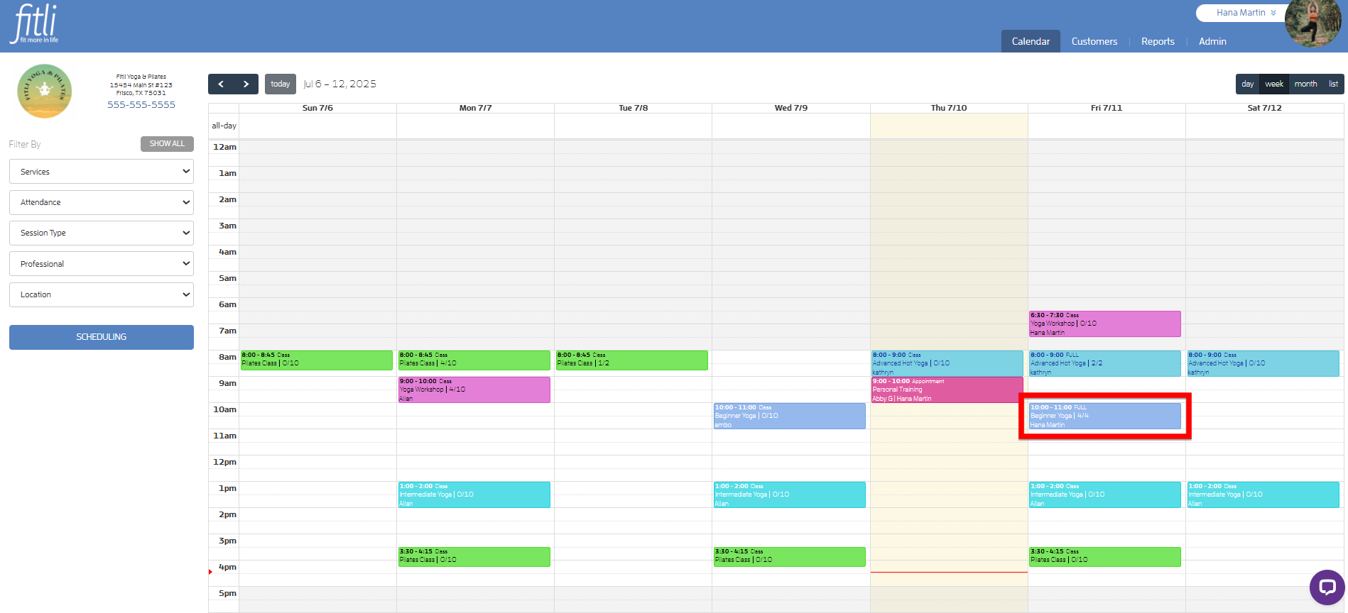 Session, Class or Appointment Profile: Things to know — screenshot 2