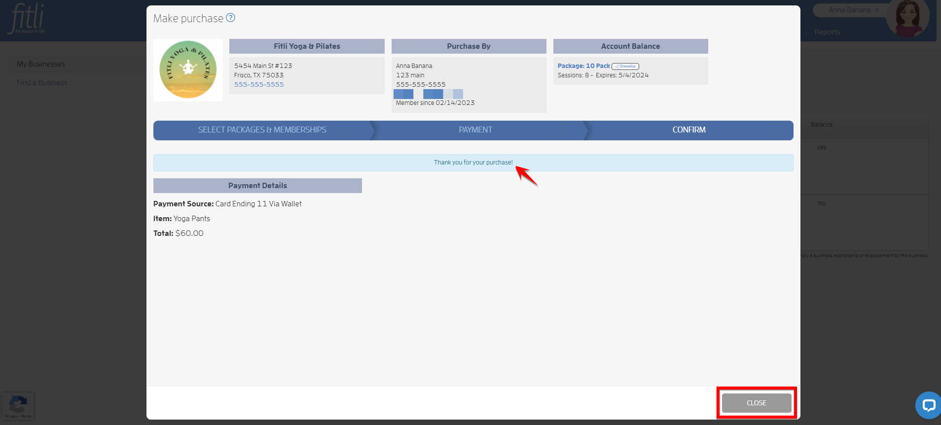 Can I Purchase Merchandise from a Business on Fitli? — screenshot 7