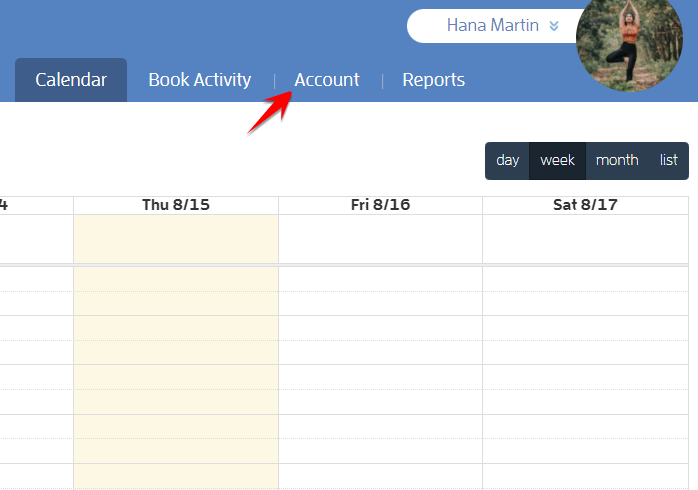 How to change your business' password within the Fitli site — screenshot 2