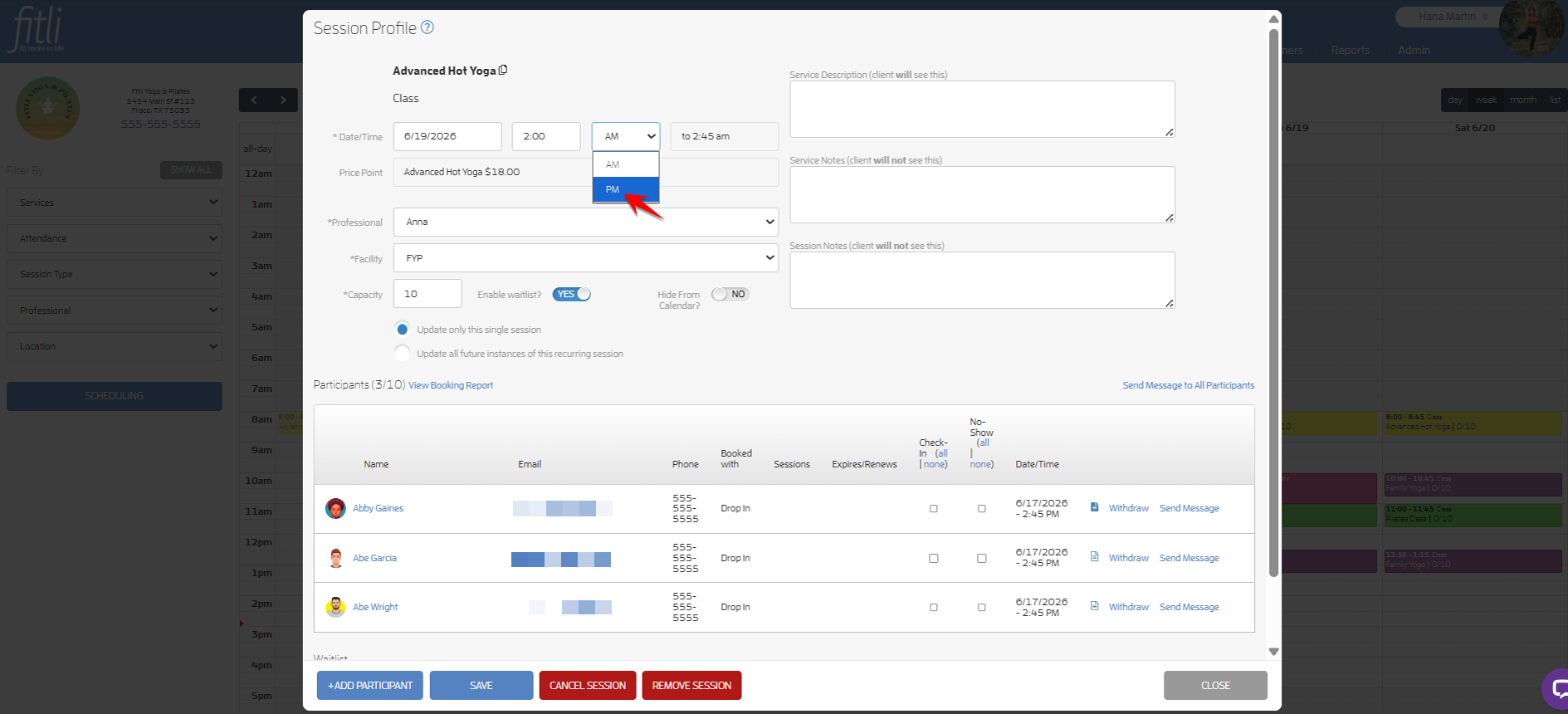 How to Reschedule a Class with Participants? — screenshot 4