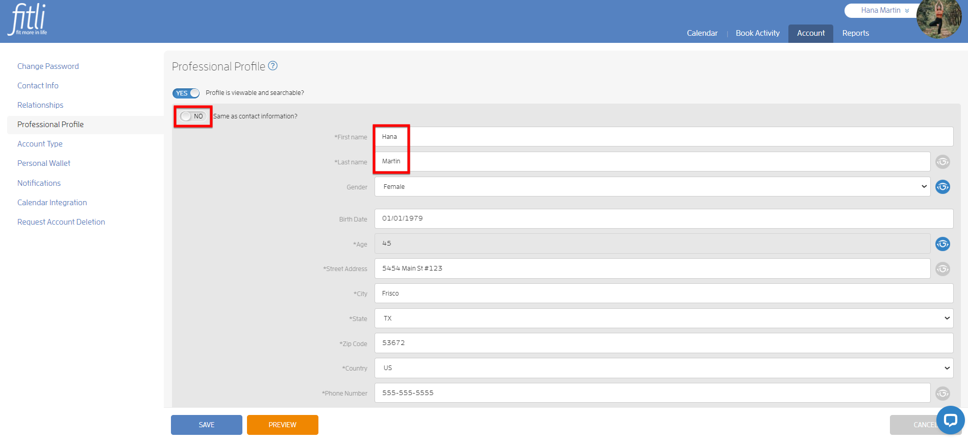 Professional Profile Preview - Customizing Your Professional Profile — screenshot 7