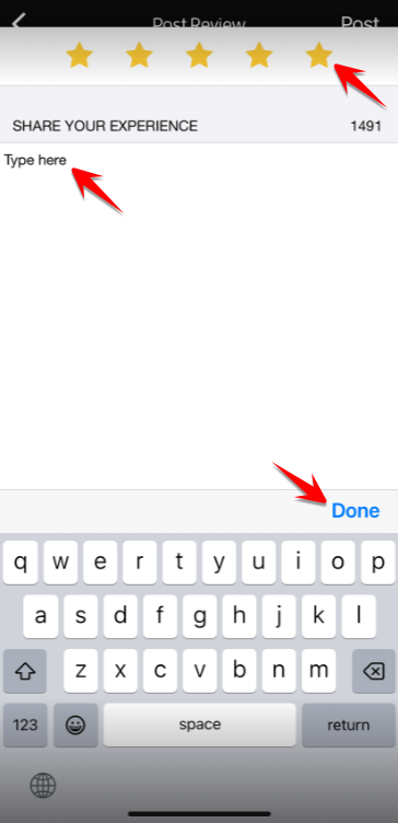 iOs App: How Can I Leave a Review for a Business/Instructor? — screenshot 3