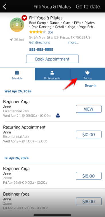 iOs App: Can I Purchase Merchandise from a Business on Fitli? — screenshot 2
