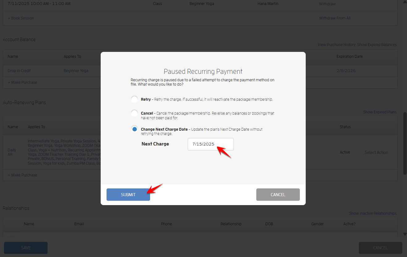 Handling Failing Client Auto-Renewing Memberships (Business Guide) — screenshot 23