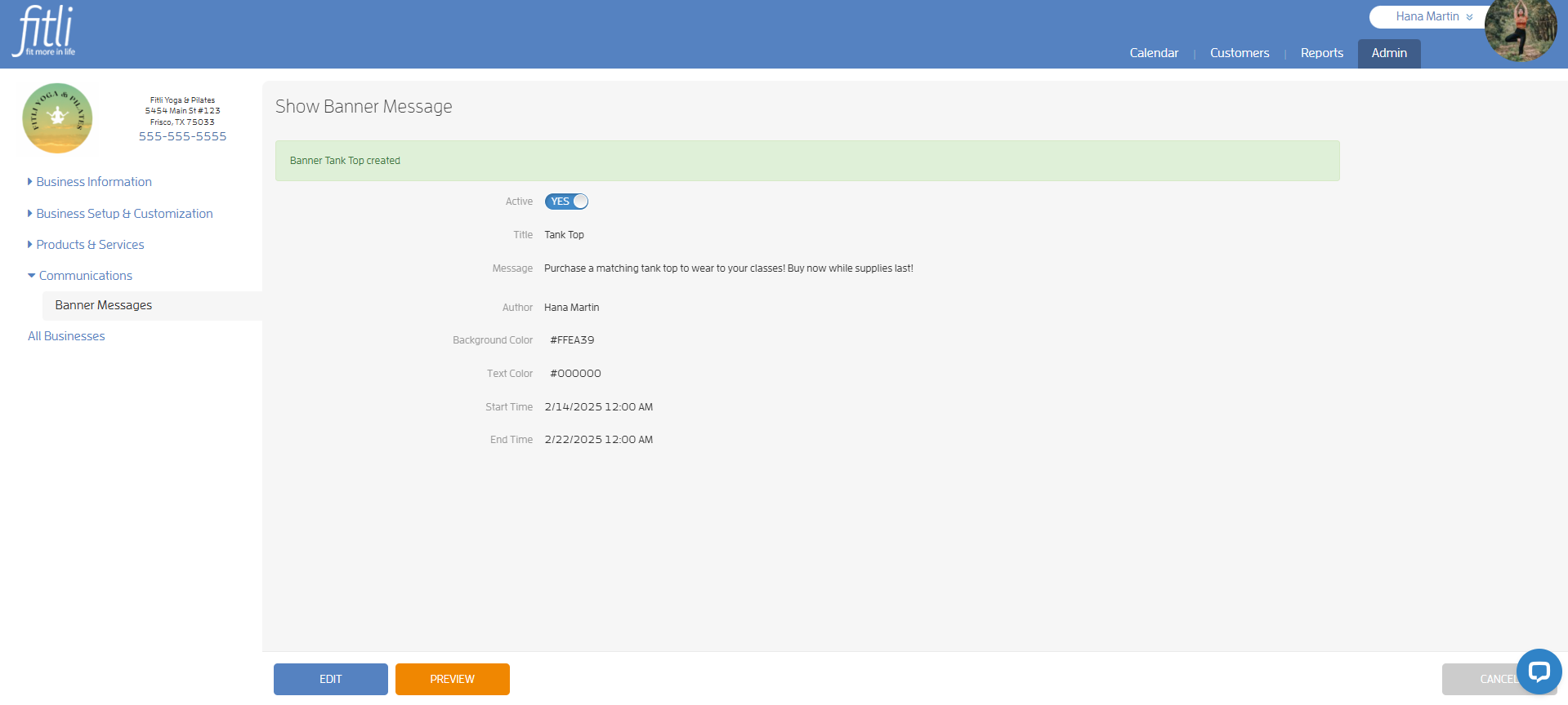 Create a Banner Message for your Clients — screenshot 6