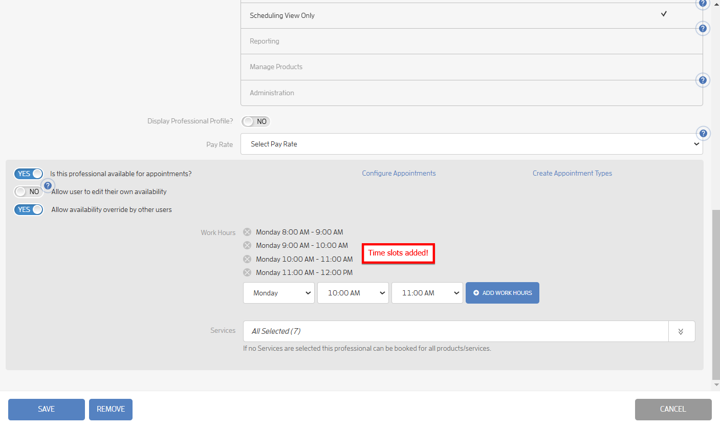 Why can't I book a specific time slot for a client's appointment with a trainer? — screenshot 4
