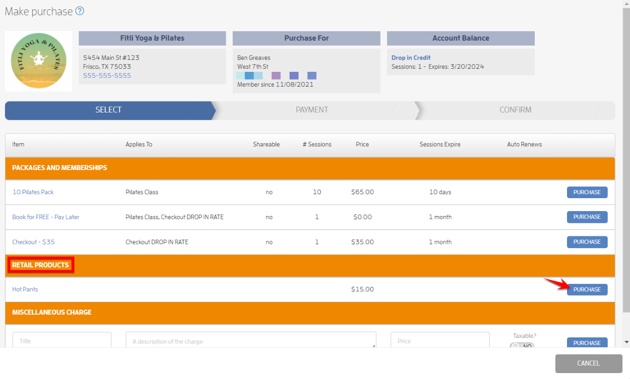 Can I sell retail products with Fitli? How do I set that up? — screenshot 8