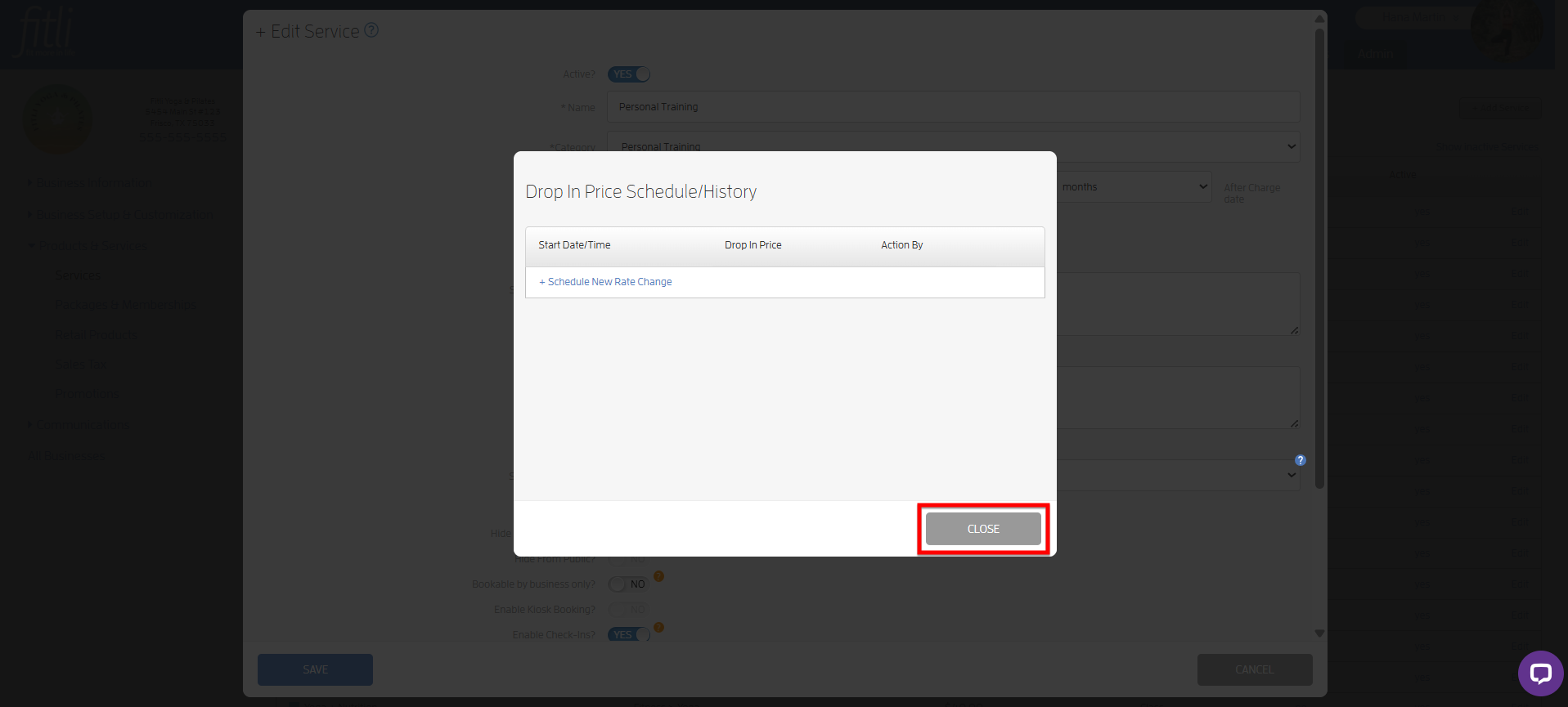 How to Schedule a Change in Drop-in Price? — screenshot 18