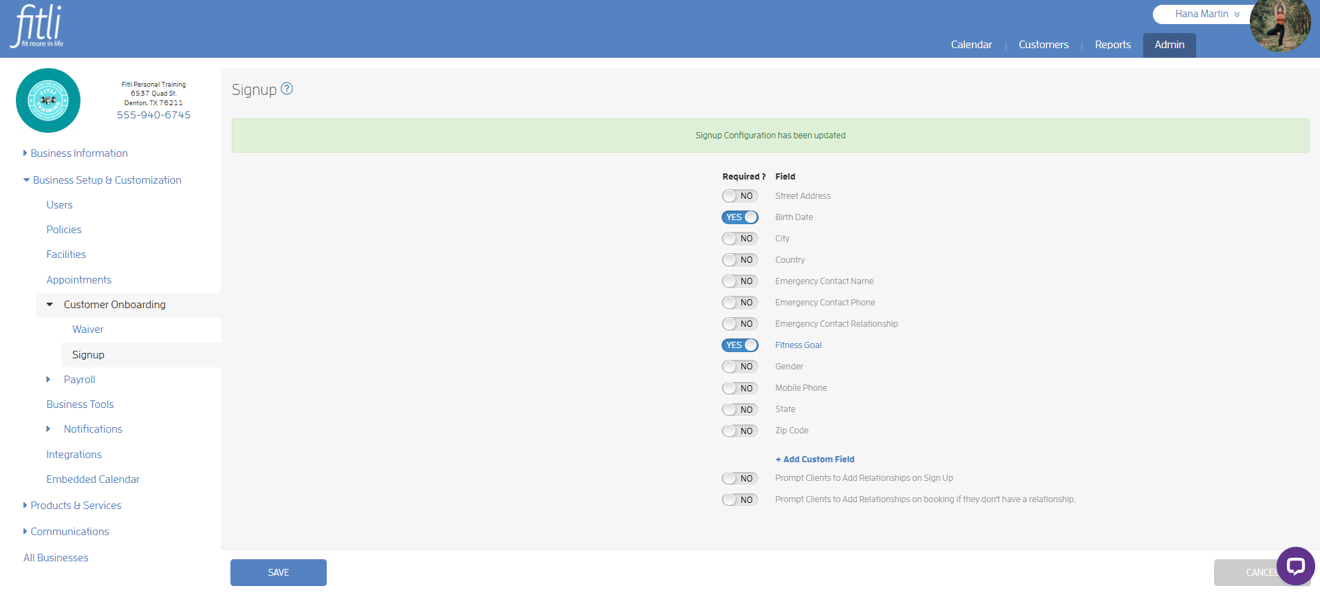 Create Custom Fields and Set Required Fields For Your Customers — screenshot 11