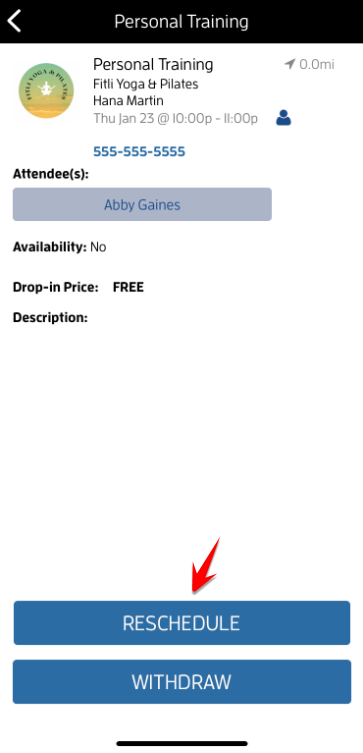 iOs App: How to Reschedule an Appointment? — screenshot 5