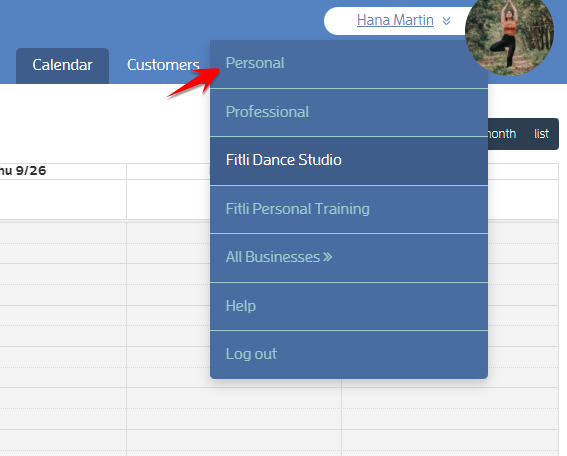 Professional Profile - Class, Appointment, and Session reminder notifications — screenshot 1