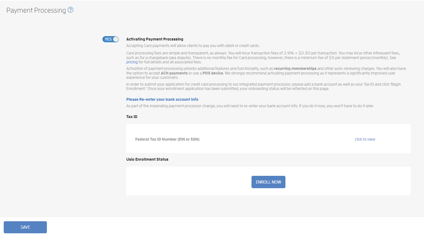Why am I being asked to update some of my business information?  What's this about a new payment processor? — screenshot 3