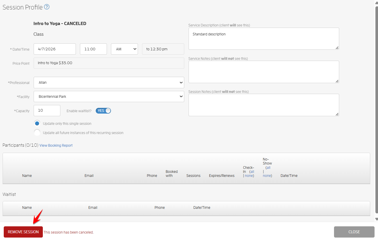 How to Cancel or Remove a class from your Calendar? — screenshot 5