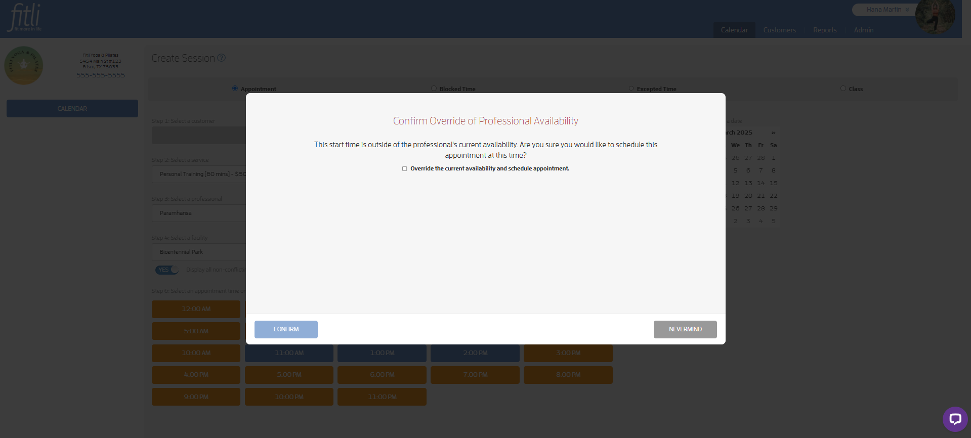 How to Override Appointment Availability? — screenshot 9