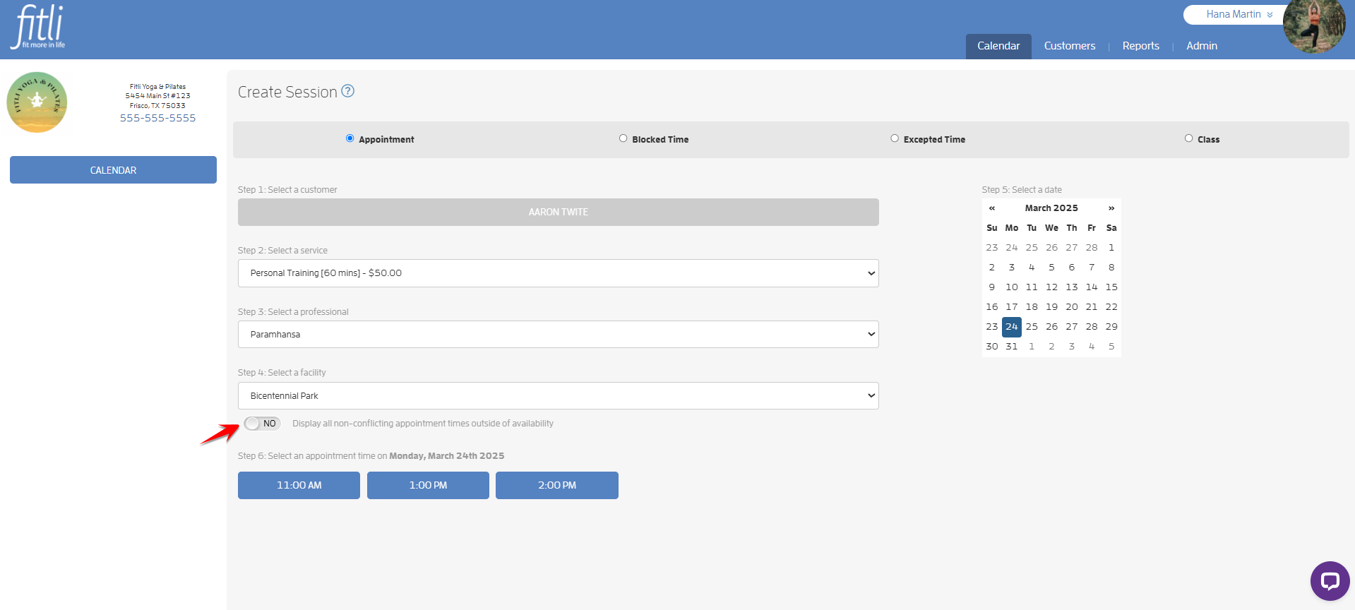 How to Override Appointment Availability? — screenshot 6