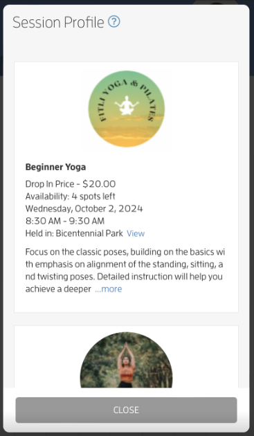 Mobile version: How to view your booked classes? — screenshot 2