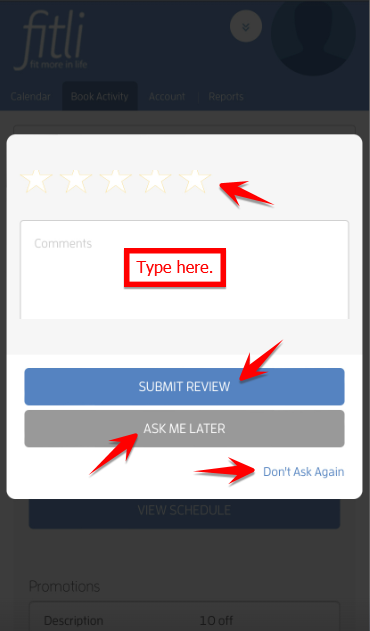 Mobile version: How Can I Leave a Review for a Business/Instructor? — screenshot 2