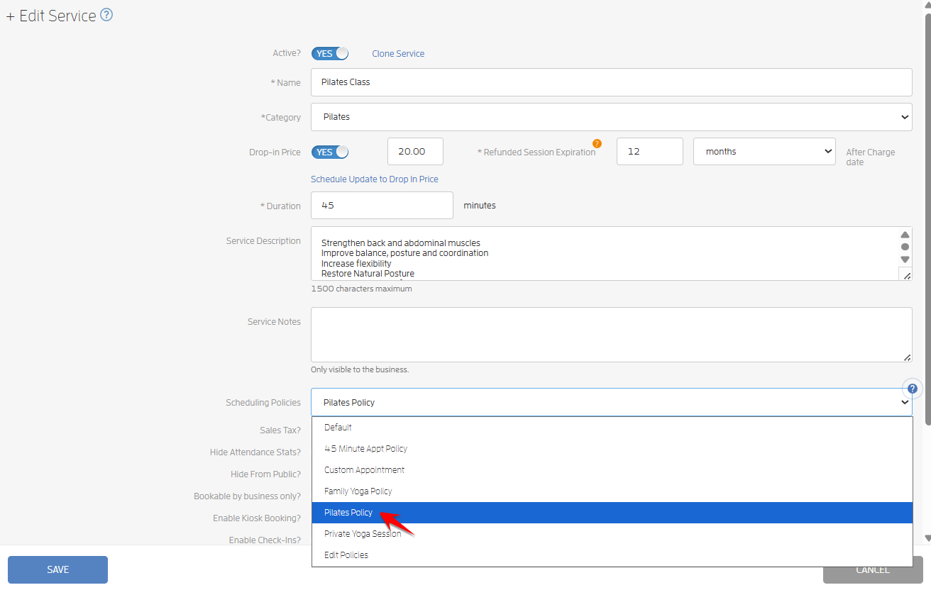 How to Set Custom Booking & Cancellation Policies by Service? — screenshot 10