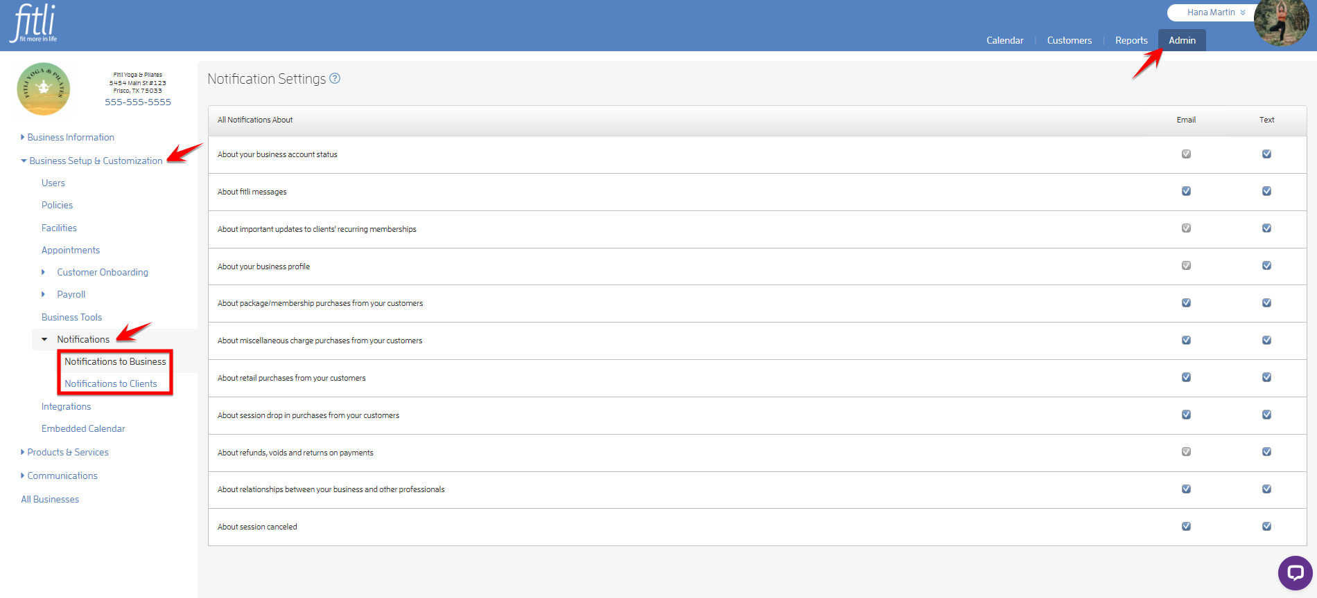Notifications to Clients: Ability to Control Notifications Reminders — screenshot 2