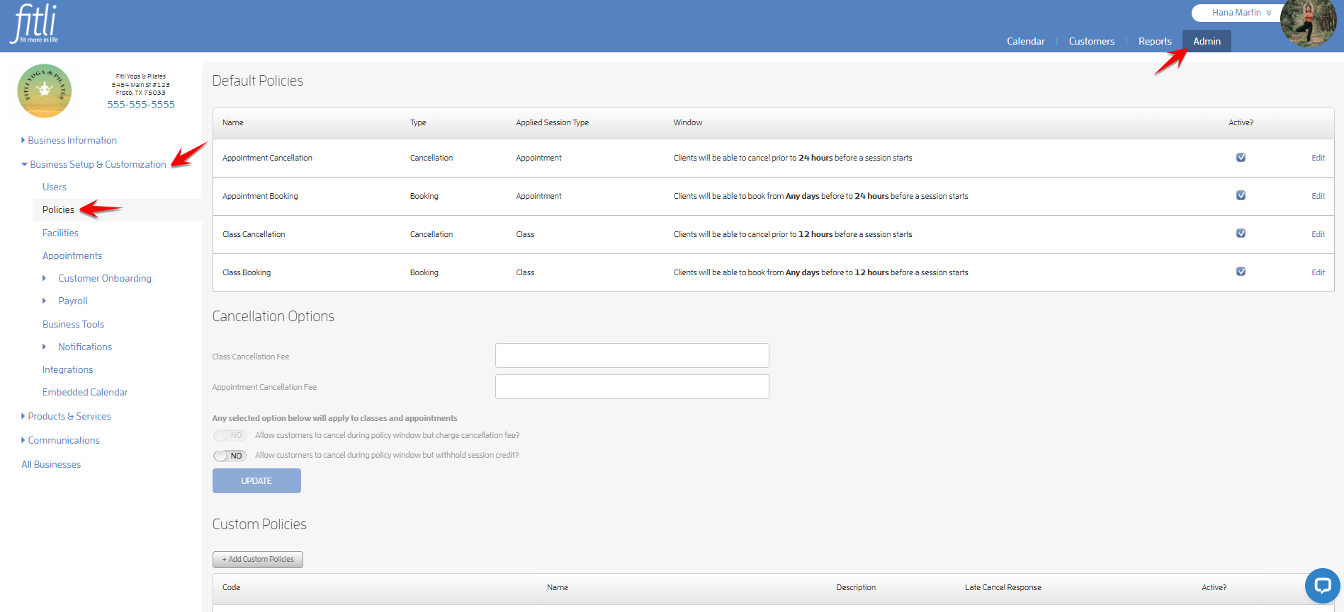 Step 1: Configuring Your Business — screenshot 12