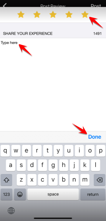 iOs App: How Can I Leave a Review for a Business/Instructor? — screenshot 16