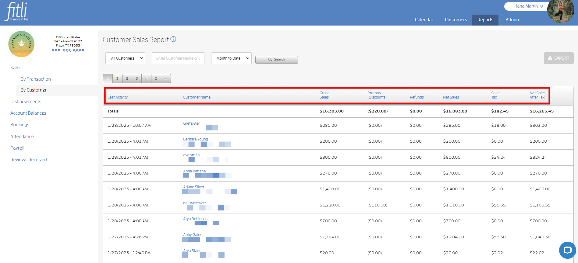 Can I search my Sales Report, or sort the data in any way? — screenshot 8