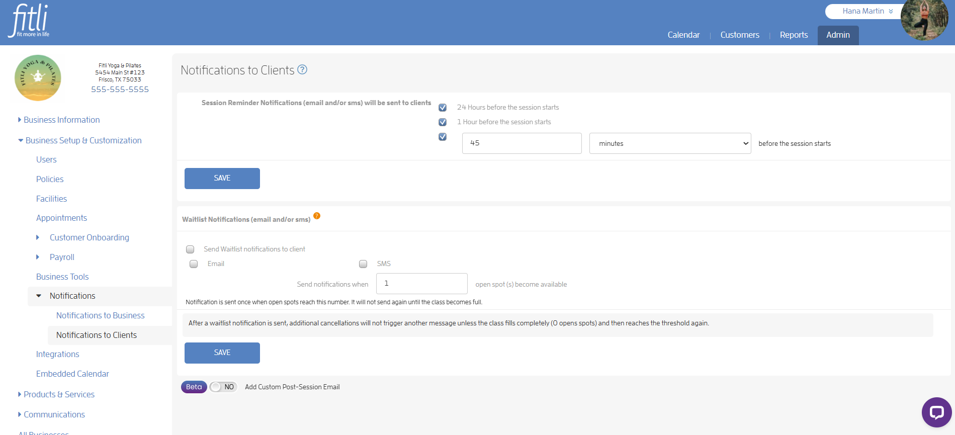 Managing Waitlist Client Notifications — screenshot 10